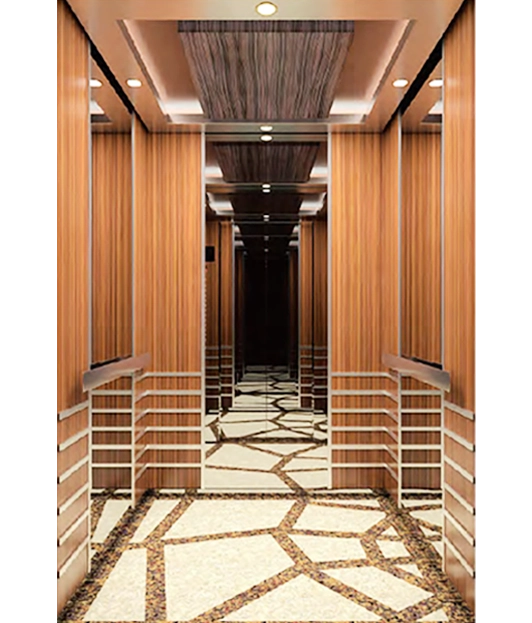 A Wooden Paneled Passenger Elevator.