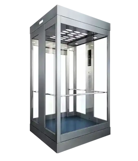 a panoramic elevator cabin
