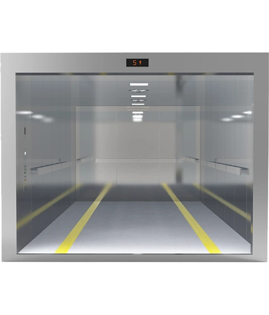 A hairline stainless steel car parking elevator