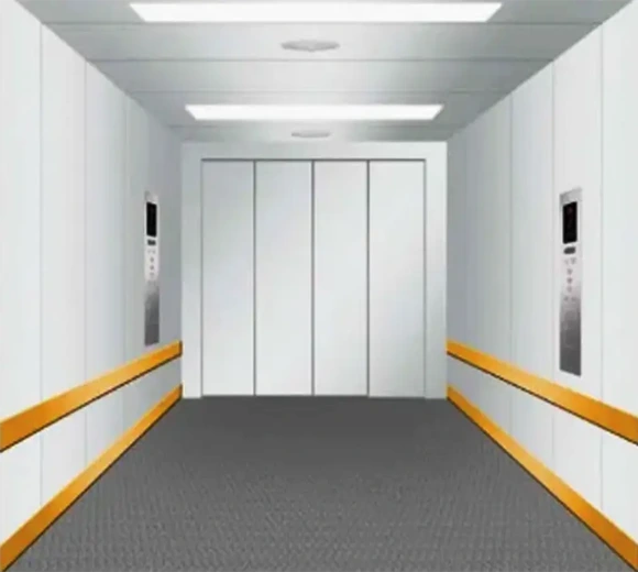 white painted color cargo lift