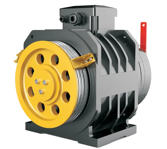 A small traction motor yellow and black color